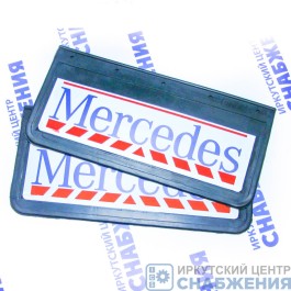 Брызговик 250х520 MERSEDES передние белый фон 18533