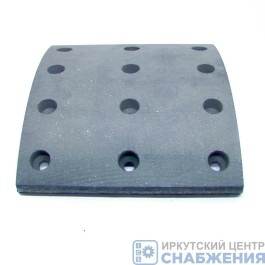 Накладка тормозная КАМАЗ сверленая расточенная нов.обр. 3х3 (короткие 9 отверстий) ЗТМ 6520-3501105-51/51К