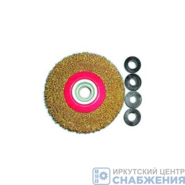 Корщетка-колесо, 150мм для УШМ желтая латунная FIT IT 39015