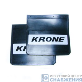 Брызговик 400х400 KRONE черный светоотражающая белая основа АТ37442