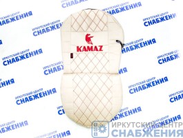 Чехол на сиденье КАМАЗ ЕВРО 2014 бежевый (2 ремня, 2 высоких сиденья) СТЕГАННЫЙ Аликанте