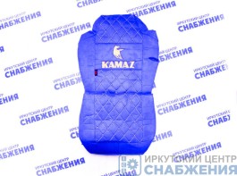 Чехол на сиденье КАМАЗ AXOR NEO 5490 2017г синий (2 ремня, 2 высоких сиденья с рычагами откидывания спинки) СТЕГАННЫЙ Аликанте