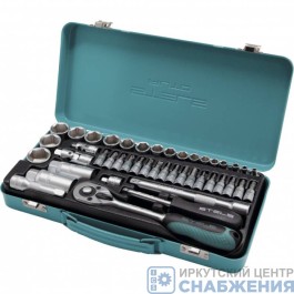 Набор торцевых головок 6гр. 1/4", 3/8" 4-24мм метал.кейс 44пр. STELS 13575