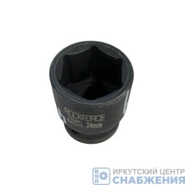 Головка торцевая ударная 6гр. 1/2" 24мм L=40мм ROCKFORCE RF-44524 Головка торцевая ударная 6гр. 1/2" 24мм L=40мм ROCKFORCE RF-44524
