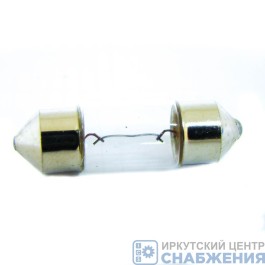 Лампа 12V 10W 31мм (SV8.5-8) C10W (уп.10) 4016 КЭП Лампа 12V 10W 31мм (SV8.5-8) C10W (уп.10) 4016 КЭП