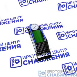 Насос ножной с манометром одинарный, метал. наконечник 80х130мм AUTOVIRAZH AV-040960