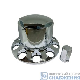 Заглушка заднего моста R-22.5 пластик хром (к-т 2 шт) DIAMOND HOPE DHH-4R
