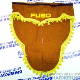 Ламбрекен "Комплект с маркой" FUSO коричневый (астра) 2,2м