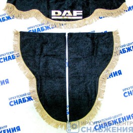 Ламбрекен "Комплект с маркой" DAF черный (барашек) 2,2м