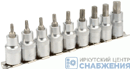 Набор торцевых головок вставка TORX Т20-Т60 планка 9пр. АвтоДело 39835