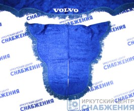 Ламбрекен "Комплект с маркой" VOLVO синий (барашек) 2,2м