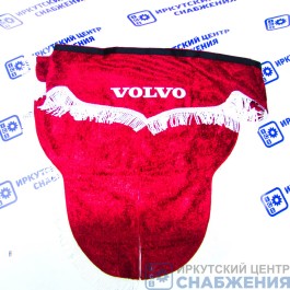 Ламбрекен "Комплект с маркой" VOLVO красный (барашек) 2,2м