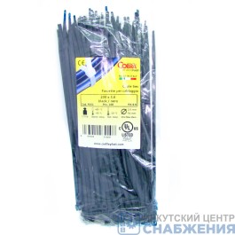 Хомуты 200х3,6мм, пластмассовые, черные (уп.100) Cobra 9151 Хомуты 200х3,6мм, пластмассовые, черные (уп.100) Cobra 9151