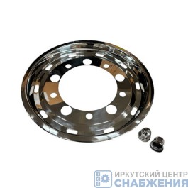 Колпак колеса задний R-22.5 с колпачками на гайки (10шт) нержавейка (к-т 2шт) DIAMOND HOPE DH71225-120