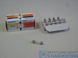 Лампа 12V 5W С5W (SV8.5) PHILIPS салона 35мм (уп.10) 12844 Лампа 12V 5W С5W (SV8.5) PHILIPS салона 35мм (уп.10) 12844