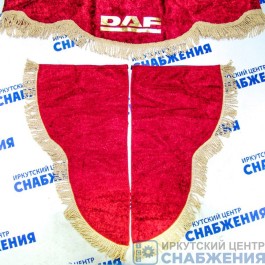 Ламбрекен "Комплект с маркой" DAF красный (барашек) 2.2м