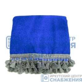 Шторы спального места Универсальные, синие (астра) 1.2х1.5 (бахрома 1кат)