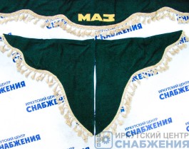 Ламбрекен "Комплект с маркой" МАЗ зеленый (астра) 2.2м