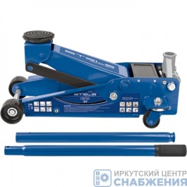 Домкрат гидравл.подкатной, 3т, h подъема 130-465мм, быстрый подъем, профессиональный STELS 51133
