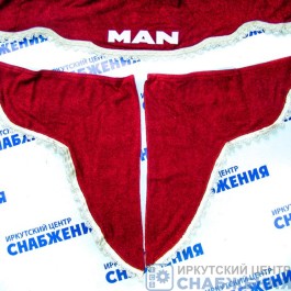 Ламбрекен "Комплект с маркой" MAN красный (астра) 2.2м