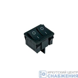 Выключатель клавиша черный двойной, малый, 33000084 Выключатель клавиша черный двойной, малый, 33000084