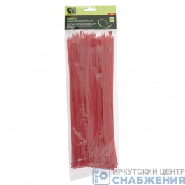 Хомуты 300х3.6мм, пластмассовые, красные (уп.100), СИБРТЕХ 45504 Хомуты 300х3.6мм, пластмассовые, красные (уп.100), СИБРТЕХ 45504