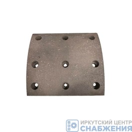 Накладка тормозная КАМАЗ сверленая расточенная нов. обр. 3х3 (короткие 9 отверстий) (к-т 8шт) КАС 6520-3501105-51/51К