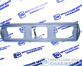 Рамка под номер, пластик, подсветка боковая, серая АВ002-с