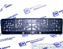 Рамка под номер, пластик, с защелкой, рельеф, золото 112/1-РО-з