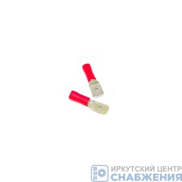 Клемма папа 6.3мм с изоляцией цв.красный сечение до 1.5 (уп.100) 12000152 Клемма папа 6.3мм с изоляцией цв.красный сечение до 1.5 (уп.100) 12000152