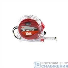 Рулетка, 10мх25мм, корпус из поликарбоната MATRIX 31075