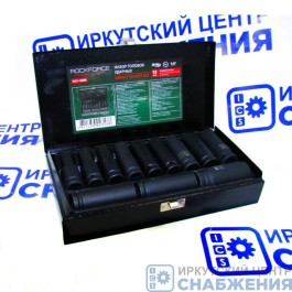 Набор торцевых ударных головок глубокие 6гр. 1/2" (10,12,19,21,22,24мм) пласт.кейс 12пр. ROCKFORCE RF-4127-5МВР