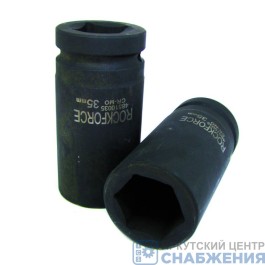 Головка торцевая ударная 6гр. 1" 35мм L=100мм удлиненная ROCKFORCE RF-48510035