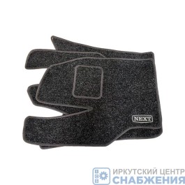 Коврики кабины УРАЛ-NEXT, Газель NEXT ворсовые (АВС 3 коврикаМТ) (КарлайтСерый кант)