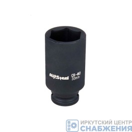 Головка ударная удлиненная 6гр. 1/2" 30мм AV Steel AV-720130