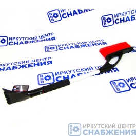 Щетка-сметка для снега со скребком, 730мм мягкая ручка,распушенная щетина AVS 43452/WB-6312