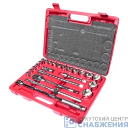 Набор торцевых головок 6гр. 1/2" 10-32мм, платисковый кейс 24пр. JTC-H424B