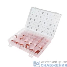 Набор медных шайб 30 размеров, 300шт W-6091 НБР08G Набор медных шайб 30 размеров, 300шт W-6091 НБР08G