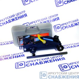 Домкрат гидравл.подкатной, 2т, h подъема 145-300мм синий (пласт.кейс) AV Steel AV-076002