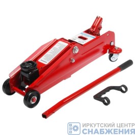 Домкрат гидравл.подкатной, 3т, h подъема 135-390мм красный (пласт.кейс) AV Steel AV-076013