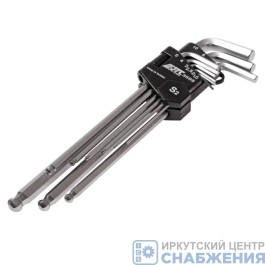 Набор шестигранников, 1.5-10 мм удлиненные с шаровидным наконечником 9пр. JTC-3505