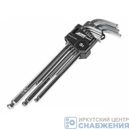 Набор шестигранников, 1/16''-3/8'' мм удлиненные с шаровидным наконеччником 9пр. JTC-3506