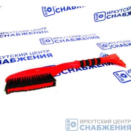 Щетка-сметка для снега со скребком, 590мм с мягкой ручкой AUTOVIRAZH AV-2117