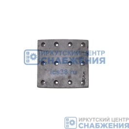 Накладка тормозная КАМАЗ ЕВРО сверленая расточенная комплект 8шт с заклепками MEGAPOWER 350-33-008