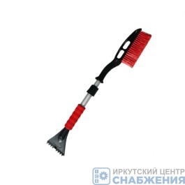 Щетка-сметка для снега со скребком, телескопическая L=68-88cм (скребок, мягкая ручка) SB-6333 AVS A80931S