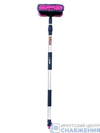 Щетка для мытья телескопическая 2-х секц.L=100-165см, усиленная, с краном подачи воды СА-606 L АТ00028