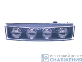 Фонарь габаритный белый 24В L-200мм 4 светодиода на кабину (в козырек -вставн.) L0052WHITE