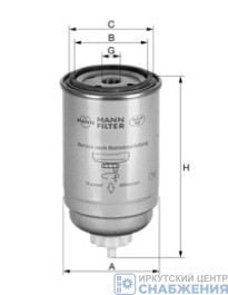 Фильтр топливный MANN-FILTER WK 845/10 Германия Фильтр топливный MANN-FILTER WK 845/10 Германия