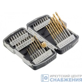 Набор бит и свёрел, магнитный адаптер, CrV 40шт MATRIX 11322 Набор бит и свёрел, магнитный адаптер, CrV 40шт MATRIX 11322