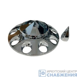 Заглушка переднего моста R-22.5 пластик хром (к-т 2шт) DIAMOND HOPE DHH-2F